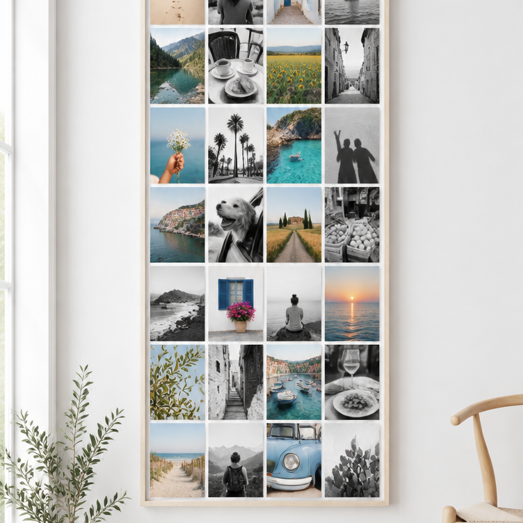 Toile photo Instawall Canvas Tall avec cadre baklijst clair au mur