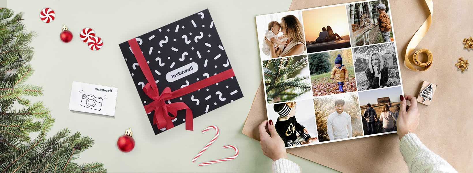 Kerstcadeau met een eigen foto: persoonlijke wanddecoratie onder de boom