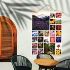 Tuinposter Bloemen uit Instawall Prints Artist collection, fotocollage van bloemfoto's als tuinwanddecoratie.