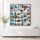 Toile photo Instawall Canvas Square avec cadre baklijst noir au mur