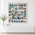 Toile photo Instawall Canvas Square avec cadre baklijst clair au mur
