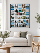 Grande toile photo Instawall Canvas Portrait avec cadre baklijst noir au mur