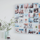 Instawall Print fotocollage op glas 80x80 cm inclusief ophangsysteem